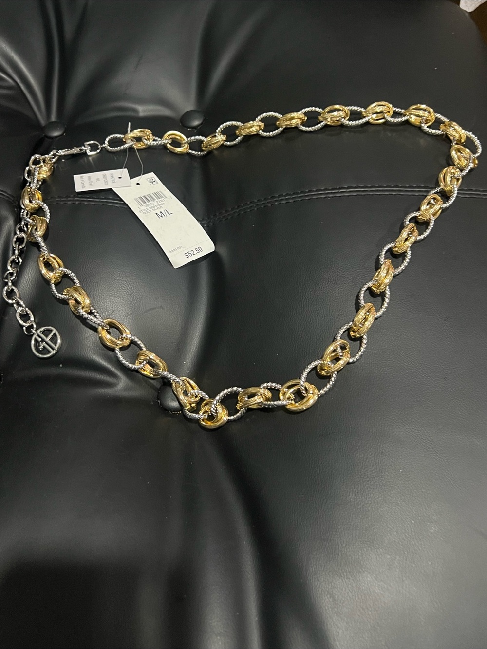 Gianni Bini Two-Tone Gold and Silver Chain Belt